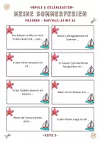 Vorschau - Arbeitsblätter - Meine Sommerferien - 24 Impuls- & Erzählkarten im Präsens - Seite 2