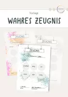 Vorschau - Anderer Materialtyp - Wahres Zeugnis - Eigenschaften & gute Wünsche (Version 2) - Deckblatt