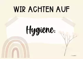 Vorschau - Poster - Hygieneregeln - Schulküchendeko im boho-Style - Seite 1