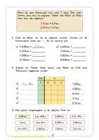 Vorschau - Arbeitsblätter - Kommaschreibweise: Kilometer und Meter - Deckblatt