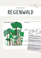 Vorschau - Arbeitsblätter - Regenwald Stockwerkbau - Deckblatt