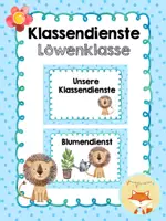 Vorschau - Bildkarten - Klassendienste - Löwenklasse - Deckblatt