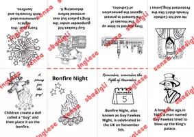 anteprima - Esercizi - Bonfire Night: Guy Fawkes' mini book - Pagina di copertina