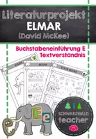Vorschau - Arbeitsblätter - Elmar (David McKee ) - Literaturprojekt und Buchstabeneinführung Ee (Klasse 1 und 2) - Deckblatt