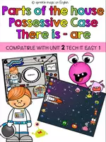 Προεπισκόπηση - Διαδραστικό υλικό - Parts of the House - Possessive Case - There is There are Compatible with Unit 2 Tech it Easy 1 - Εξώφυλλο