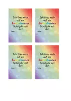 Vorschau - Bildkarten - Willkommensgeschenk/Einschulungsgeschenk für Schüler*innen - Seite 1