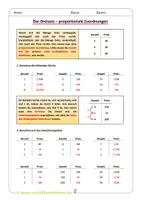 Vorschau - Arbeitsblätter - Dreisatz - proportionale Zuordnungen - Seite 2
