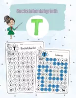 Vorschau - Spiele - Buchstabenlabyrinth / Suchsel Buchstabe "T" inkl. Lösung - Deckblatt