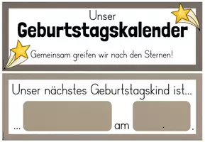 Vorschau - Mal- und Bastelvorlagen - Classroom-Management: Geburtstagskalender für die Grundschule (Weltraum-Sterne) - Seite 2