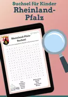 Vorschau - Spiele - Suchsel für Kinder: Rheinland-Pfalz - Deckblatt
