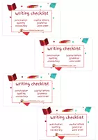 Προεπισκόπηση - Φύλλα εργασίας - Writing checklist stickers for students notebooks - Σελίδα 2