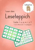 Vorschau - Stationenlernen - Lesen üben: Leseteppich 2 l, o, a, m, i, s, t (Einsterns Schwester) - Deckblatt