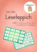 Vorschau - Stationenlernen - Lesen üben: Leseteppich 3 L, A, O, M, I, S, T, E, N, D, U (Einsterns Schwester) - Deckblatt