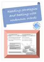 Vorschau - Arbeitsblätter - Reading Strategies and Dealing with unknown words (Lesestrategien) - Deckblatt