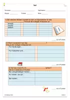 Vorschau - Test - Englischtest blanko / Französischtest blanko / Vorlage für Sprachen - Seite 1