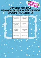 Vorschau - Spiele - Kennenlernstunde - Impulse für das Kennenlernen in der ersten Stunde (Klasse 5-13) - Deckblatt