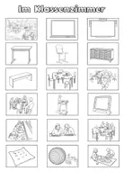 Vorschau - Arbeitsblätter - Symbole zum Einkleben "Im Klassenzimmer" geeignet für das Churermodell - DaZ / DaF / Deutsch - Seite 3