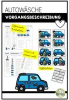 Vorschau - Arbeitsblätter - Vorgangsbeschreibung - Autowäsche - Übungsmaterial - Deckblatt
