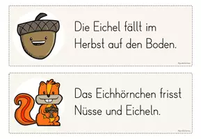 Vorschau - Arbeitsblätter - Laufdiktat / Schleichdiktat: Herbst (Satzebene) - Seite 2