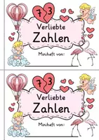 Vorschau - Mal- und Bastelvorlagen - Verliebte Zahlen Miniheft | Zahl 10 zerlegen | Zahlenraum 10 | Zahlzerlegung - Seite 1