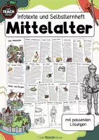Vorschau - Arbeitsblätter - Mittelalter, Ritter und Burgen - Selbstlernheft / Stationen - Deckblatt