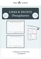 Vorschau - Aufgabenkarten - Rechts oder Links - Übungskarten - Deckblatt