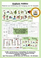 Vorschau - Arbeitsblätter - Englisch: Hobbies - Einführung und Festigung - Deckblatt