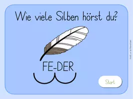 Vorschau - Stationenlernen - Silben Quiz einfach (Spiel 5) - Seite 1