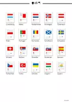 Vorschau - Arbeitsblätter - LRS Training Konzentration - Malen nach Buchstaben 40 Pixelbilder Europa-Flaggen - Seite 2