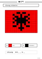 Vorschau - Arbeitsblätter - LRS Training Konzentration - Malen nach Buchstaben 40 Pixelbilder Europa-Flaggen - Seite 3