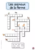 Vorschau - Arbeitsblätter - Animaux de la ferme (les mots croisés en images) Kreuzworträtsel - Seite 1