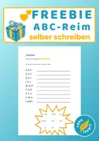 Vorschau - Arbeitsblätter - ABC-Reim erfinden Freebie - Deckblatt