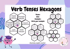 Vorschau - Arbeitsblätter - VERB-ZEITFORMEN SECHSECKE - Seite 1