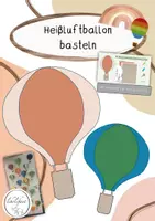 Vorschau - Stundenentwürfe - Heißluftballon aus Papier | Fensterdeko | Türgestaltung - Deckblatt
