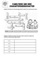 Vorschau - Arbeitsblätter - Fabeltiere und ihre Charaktereigenschaften: Rätsel - Seite 1