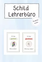 Vorschau - Anderer Materialtyp - Schild Lehrerbüro - Deckblatt