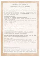 Vorschau - Anderer Materialtyp - Geburtstagskalender Growth Mindset MATERIALsammlung - Seite 1