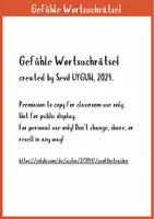 Vorschau - Arbeitsblätter - Gefühle, Wortsuchrätsel - Seite 3