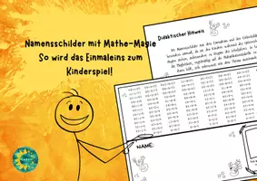 Vorschau - Anderer Materialtyp - Namensschilder mit Mathe-Magie : So wird das Einmaleins zum Kinderspiel! - Deckblatt