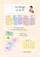 Vorschau - Spiele - 5 Bingo-Spiele im Zahlenraum 20 - Zahlen bis 20, Plus, Minus - Deckblatt