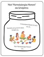 Vorschau - Arbeitsblätter - Marmeladenglas-Momente (Schuljahres-Reflexion) - Deckblatt