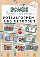 Vorschau - Poster - Scandi Klassenzimmer | Sozialformen und Methoden Tafelkarten - Deckblatt