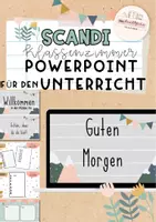 Vorschau - Präsentationen/Tafelbilder - Scandi-Klassenzimmer: PowerPoint-Vorlage für deinen Unterricht - Deckblatt