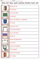 Vorschau - Arbeitsblätter - Personalpronomen und Farben "Im Klassenzimmer" -DaZ -2fach Differenzierung - Seite 3