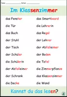 Vorschau - Arbeitsblätter - Lesetext in Silbenschrift "Im Klassenzimmer" 2fach Differenzierung - Alphabetisierung - DaZ/ DaF / Deutsch - Seite 3
