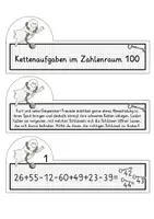 Vorschau - Arbeitsblätter - Kettenaufgaben: Addition und Subtraktion bis 100 mit Zehnerübergang - Seite 2