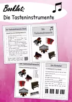 Vorschau - Arbeitsblätter - Booklet - Die Tasteninstrumente - Deckblatt