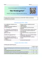 Vorschau - Arbeitsblätter - AB Hörverstehen | Podcast | Thema Kindergarten in Deutschland | DaF DaZ - Seite 1
