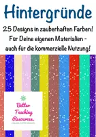 Vorschau - selbst erstellte Cliparts/Grafiken - Digitale Hintergründe für Dein Unterrichtsmaterial - Deckblatt