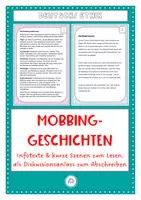 Vorschau - Stundenentwürfe - Mobbing- Geschichten - Deckblatt